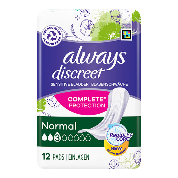 Always Discreet Incontinence Pads Plus Women Ultimate Night x6